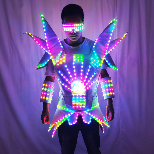 Full Color LED Robot Suit Technology Futuristic Stage Performance Catwalk Stage Dance Event Evening for DJ Bars Party Music Show