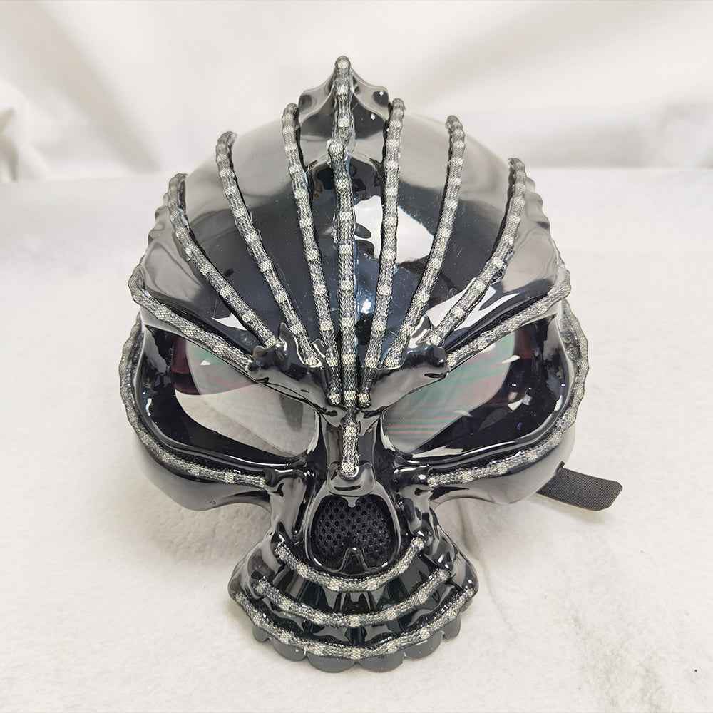 LED Helmet Monochrome Full Color Lighting Racing Hat Mask Waterfall Effect Glowing Robot Suit P - Tem-laser.com