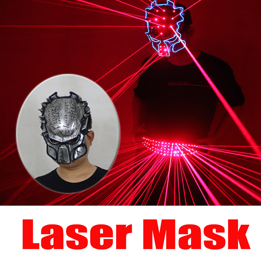 Red Laser Belt Mask LED Glowing Girdle Dj Disco Dance Clothing Ballroom Singer Disco Laser Man Vest Suit
