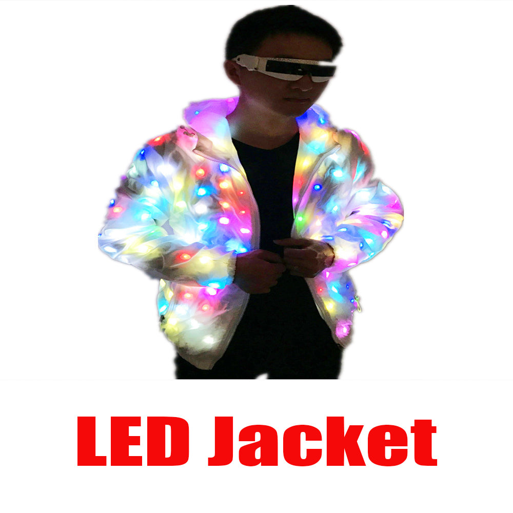 LED Luminous Jacket Creative Light Costume | Stage Party Nightclub Glowing Outfit