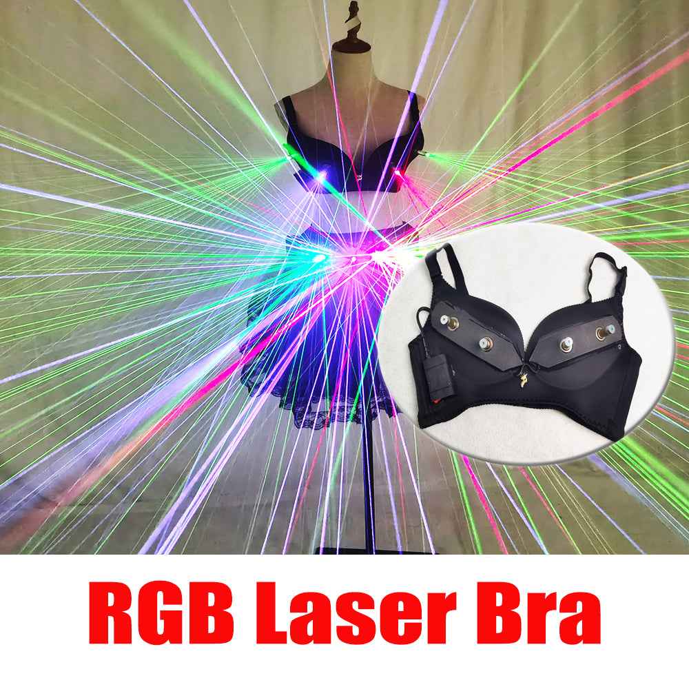 Laser Female Stage Costume – RGB Laser Belt Bra for Nightclub GOGO Dancers - Tem-laser.com