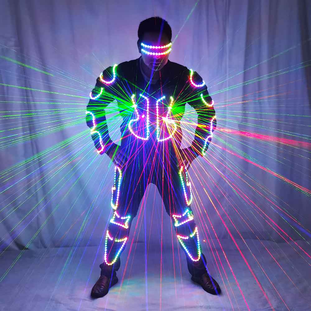 Future LED Tron Robot Costume Programmable Laser Armor - Tem-laser.com