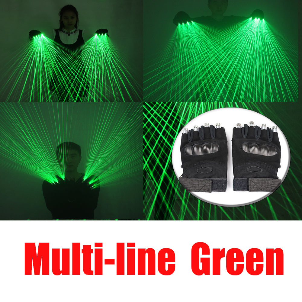 Single Point Big Beam Green Laser Gloves LED Flash Luminous Props for DJ Club Party Stage Show