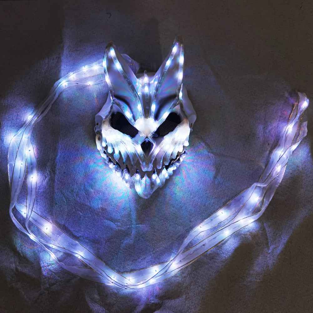 LED Rabbit Bear Mask with Remote Color Change Halloween Horror Bunny Mask - Tem-laser.com