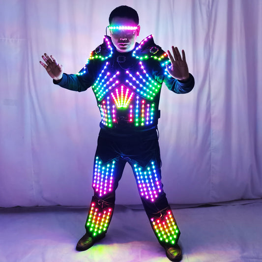 Full Color LED Growing Robot Outfit for Party & Stage Show
