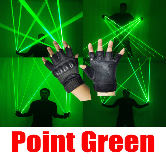 Single Point Big Beam Green Laser Gloves LED Flash Luminous Props for DJ Club Party Stage Show