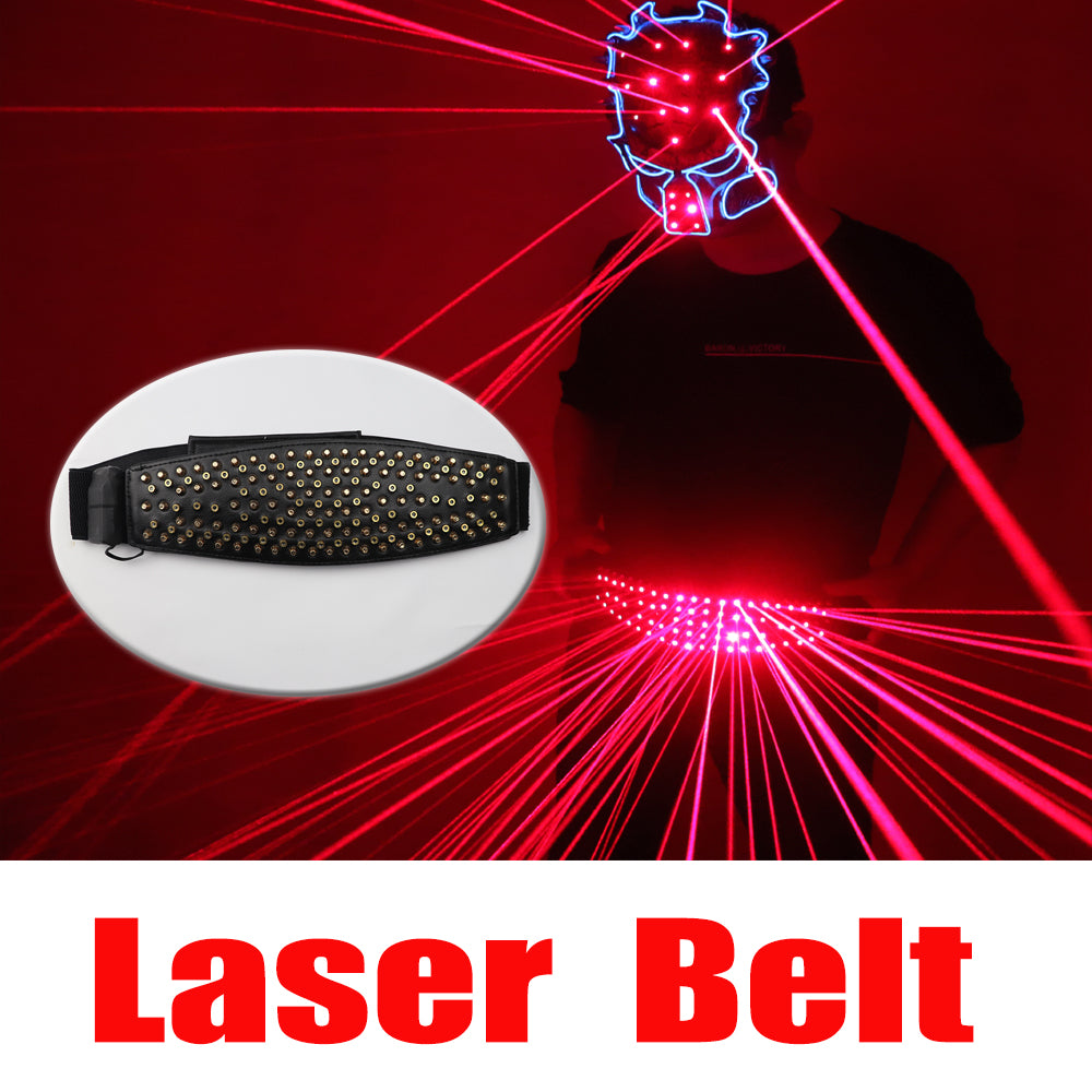 Red Laser Belt Mask LED Glowing Girdle Dj Disco Dance Clothing Ballroom Singer Disco Laser Man Vest Suit