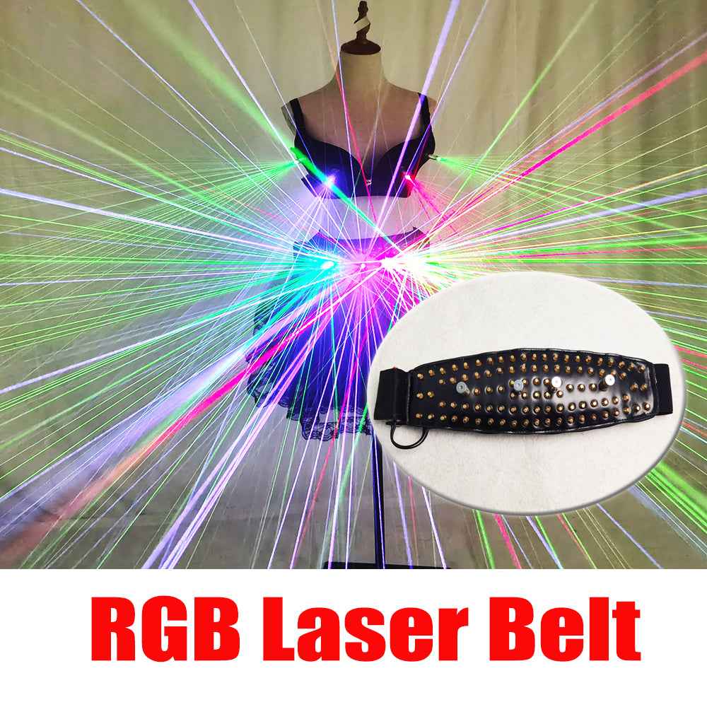 Laser Female Stage Costume – RGB Laser Belt Bra for Nightclub GOGO Dancers - Tem-laser.com