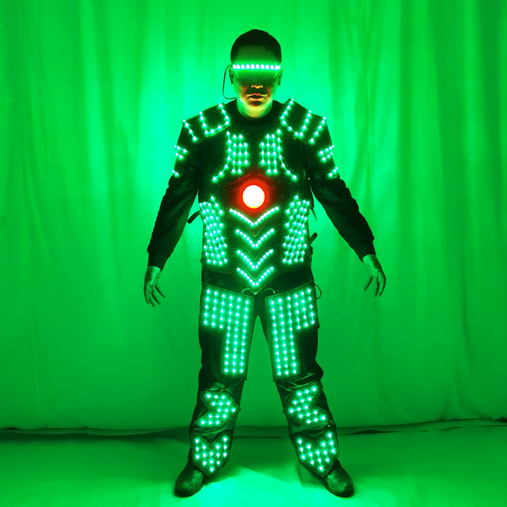 LED Luminous Armor Jacket – Light Up Glowing Performance Suit