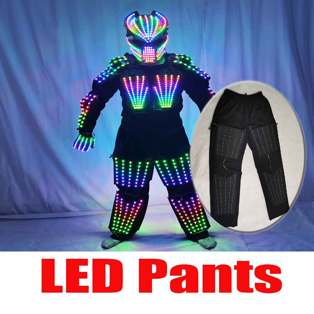 Full Color LED Suit Costumes Clothes Lights Luminous Stage Dance Performance Show Growing Light Up Armor for Night Club - Tem-laser.com