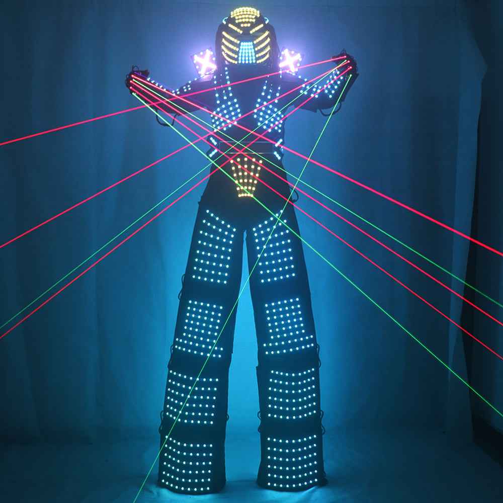 Traje De Robot LED Stilts Walker LED Light Robot Suit Costume Clothing ...