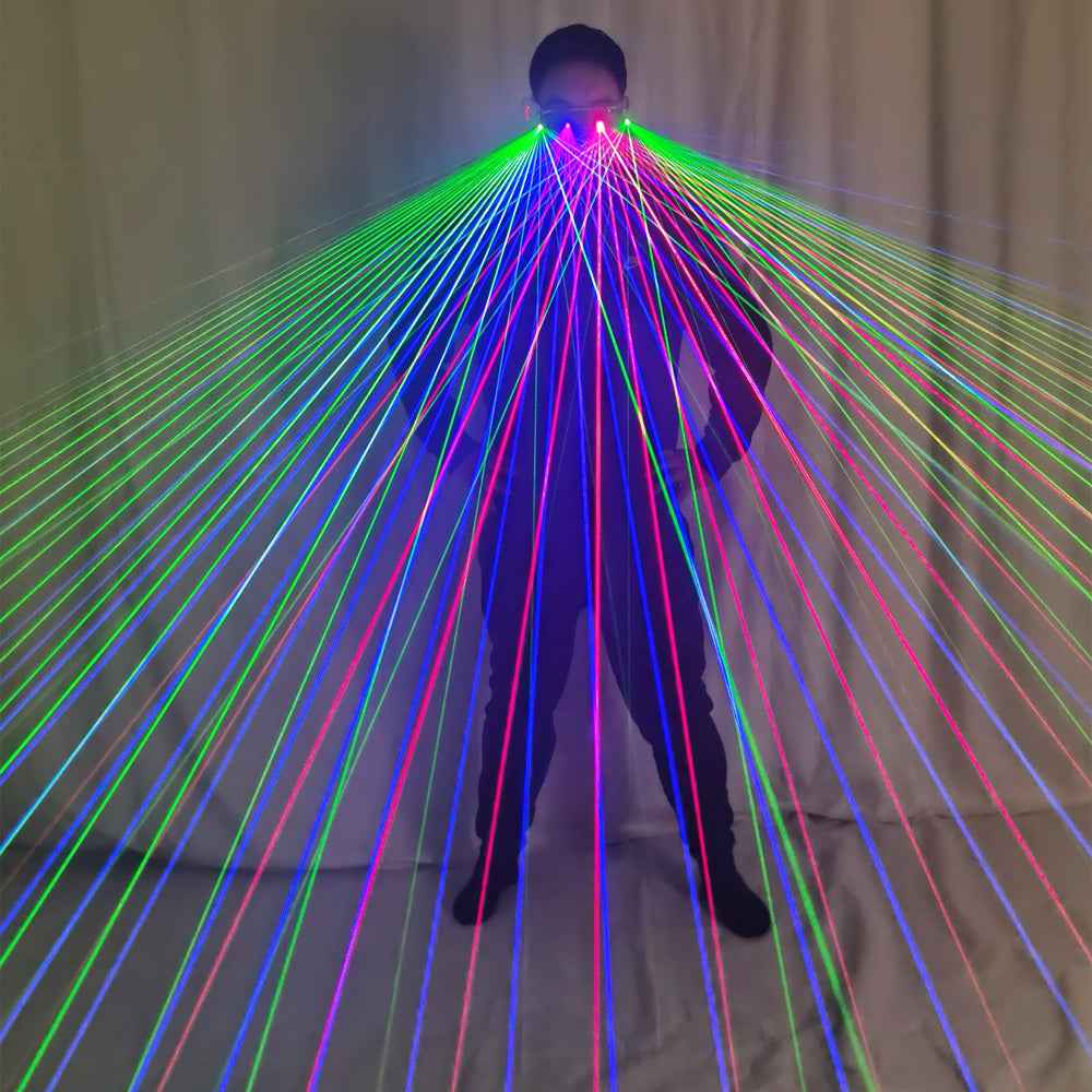 RGB Multi-Beam Stage Laser Glasses Red Green Blue LED Light For DJ Clu ...