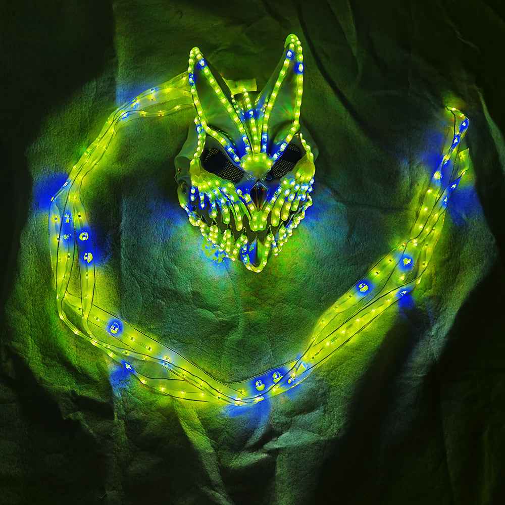 LED Rabbit Bear Mask with Remote Color Change Halloween Horror Bunny Mask - Tem-laser.com