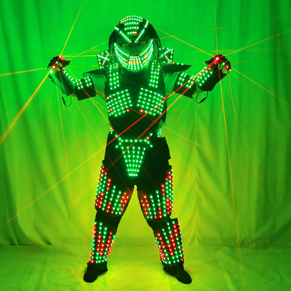 LED Luminous Robot Armor Jacket Glowing Costume - Perfect for Bar Nightclub Party Stage Performance Events