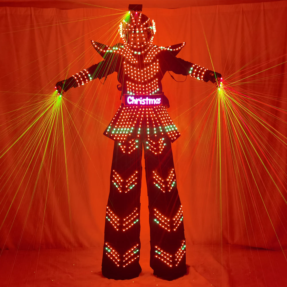 LED Robot Stilt Walking Costume | Traje LED Luminous Cosplay Outfit