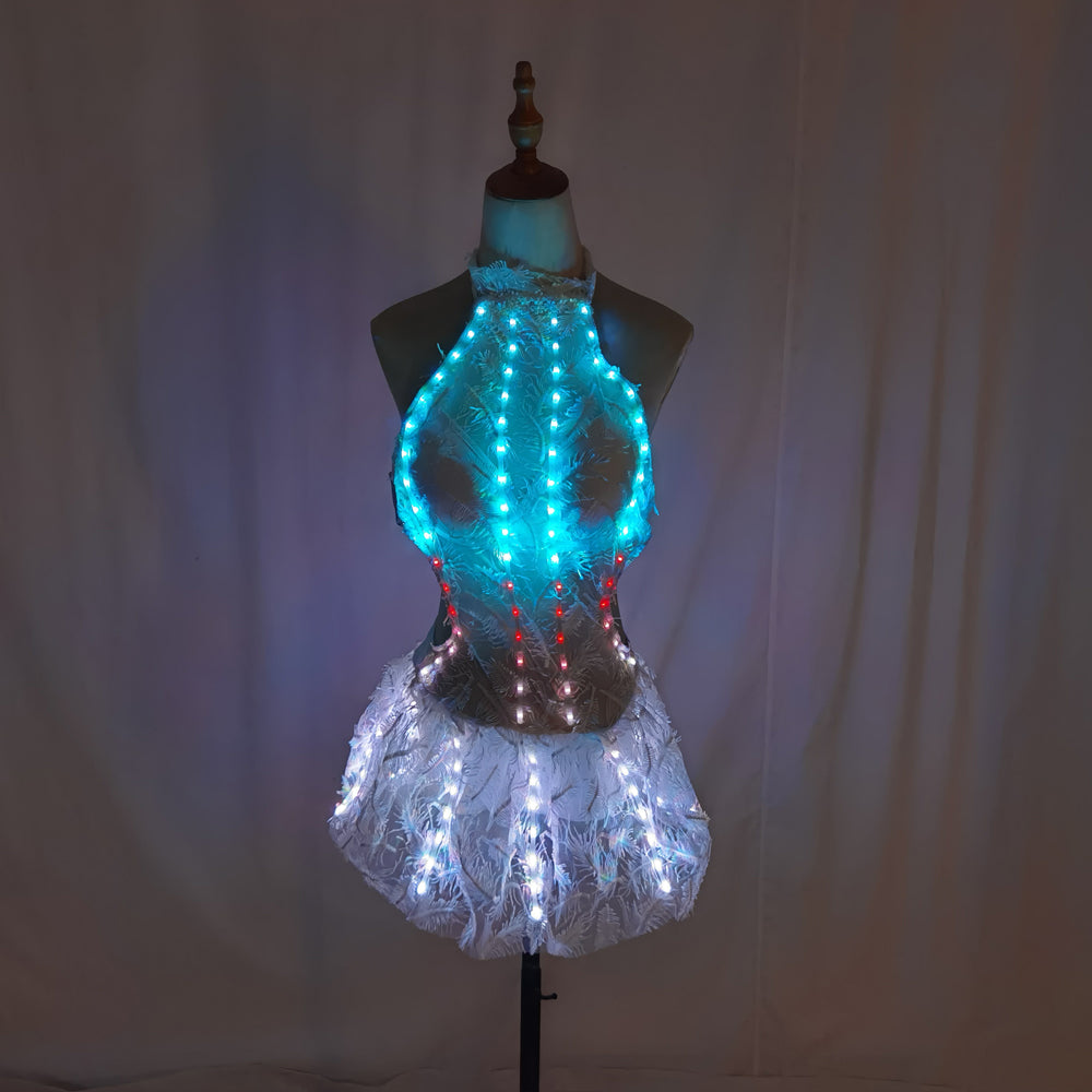 LED Light Bikini Skirt Party Clubwear Gogo Dance Outfit