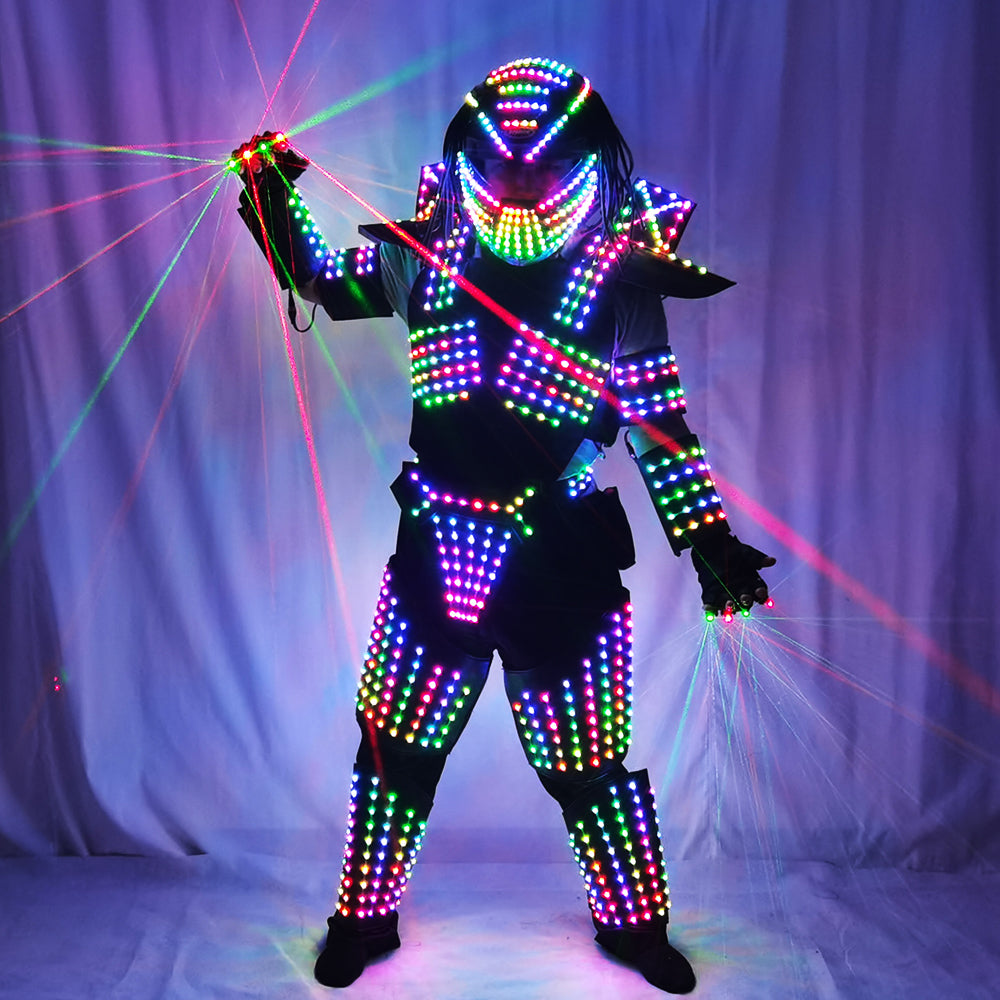 LED Luminous Robot Armor Jacket Glowing Costume - Perfect for Bar Nightclub Party Stage Performance Events