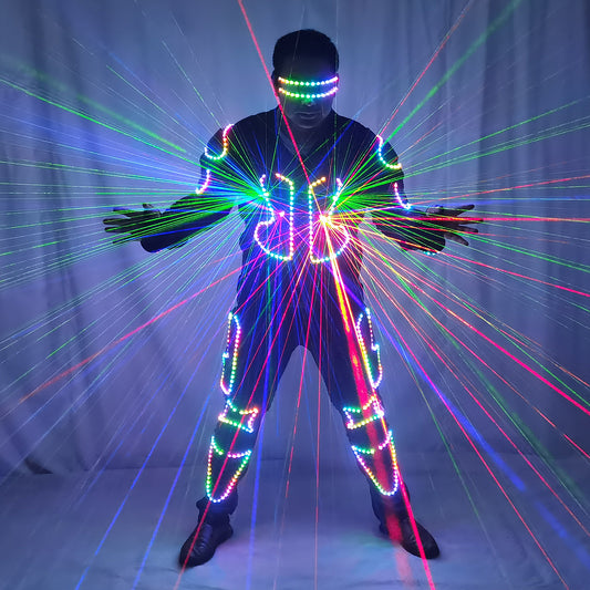 Future LED Tron Robot Costume Programmable Laser Armor