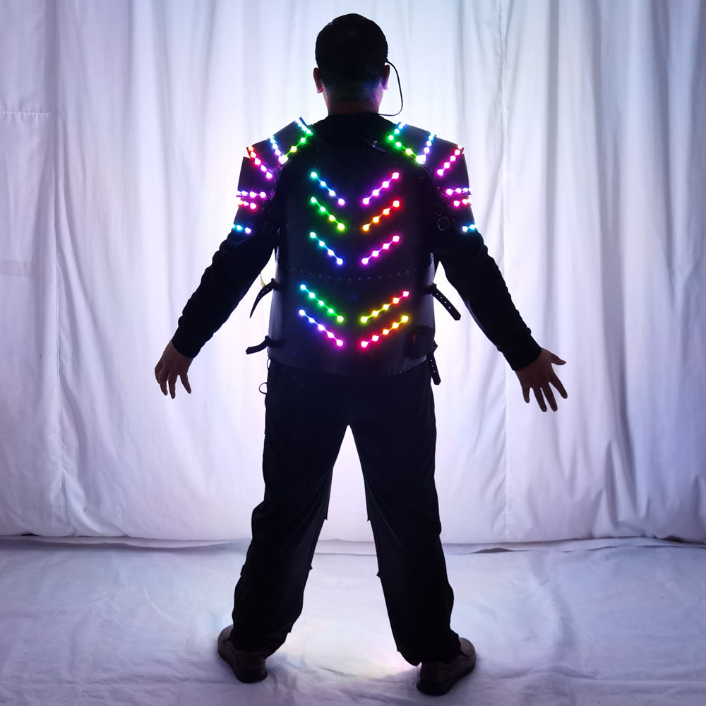 LED Luminous Armor Jacket – Light Up Glowing Performance Suit
