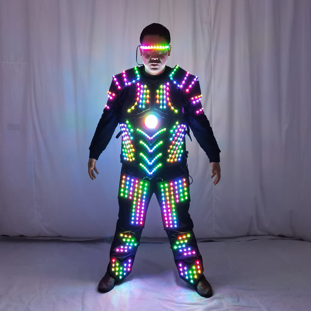 LED Luminous Armor Jacket – Light Up Glowing Performance Suit