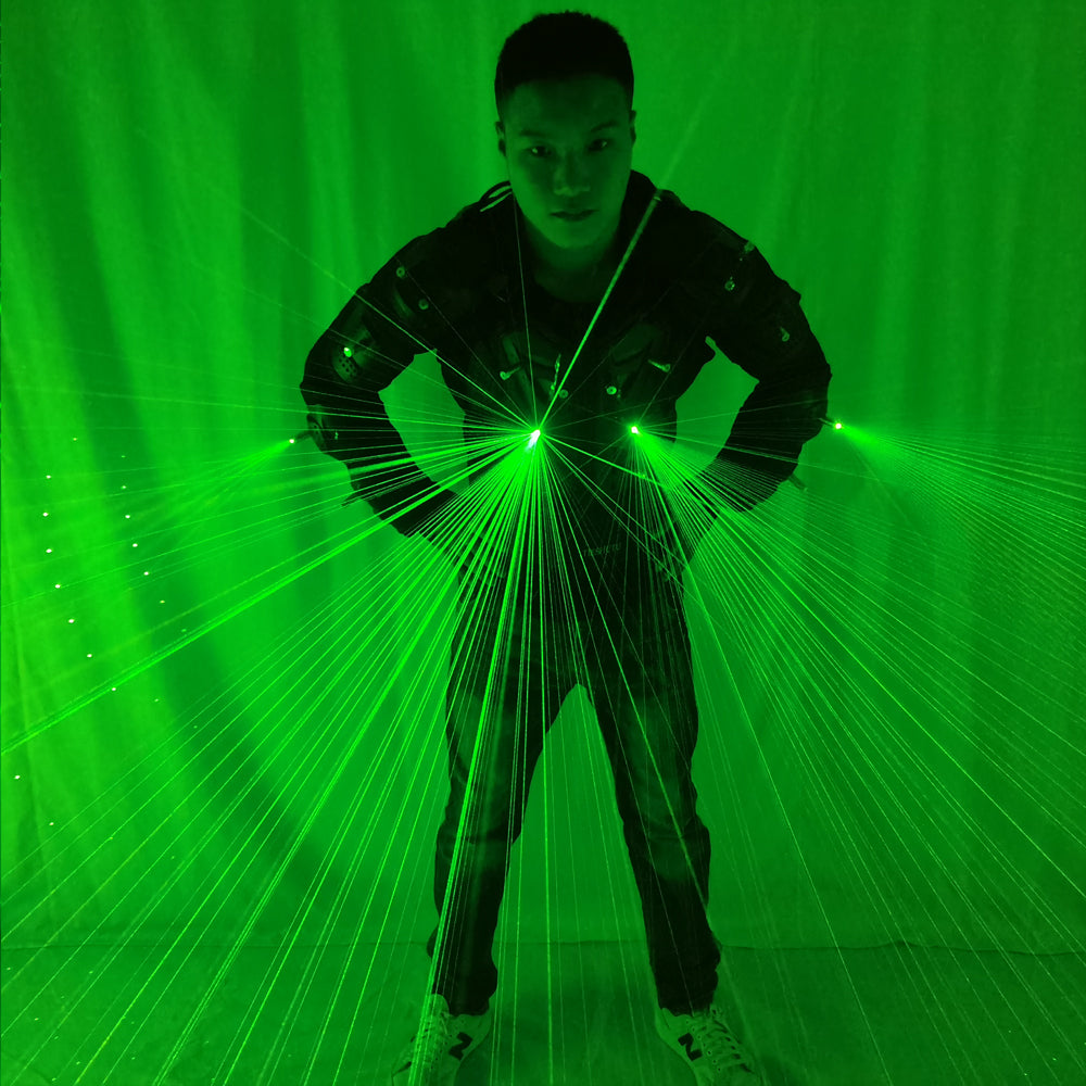 Green Laser Suit LED Waistcoat – Professional Stage Wear for Laserman Shows