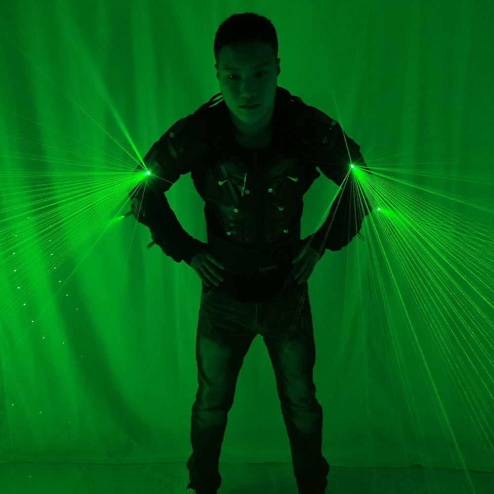 Green Laser Suit LED Waistcoat – Professional Stage Wear for Laserman Shows