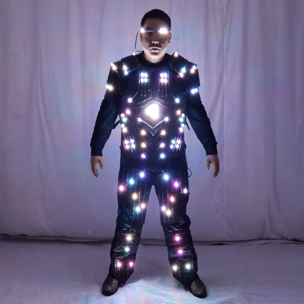 LED Luminous Armor Jacket – Light Up Glowing Performance Suit
