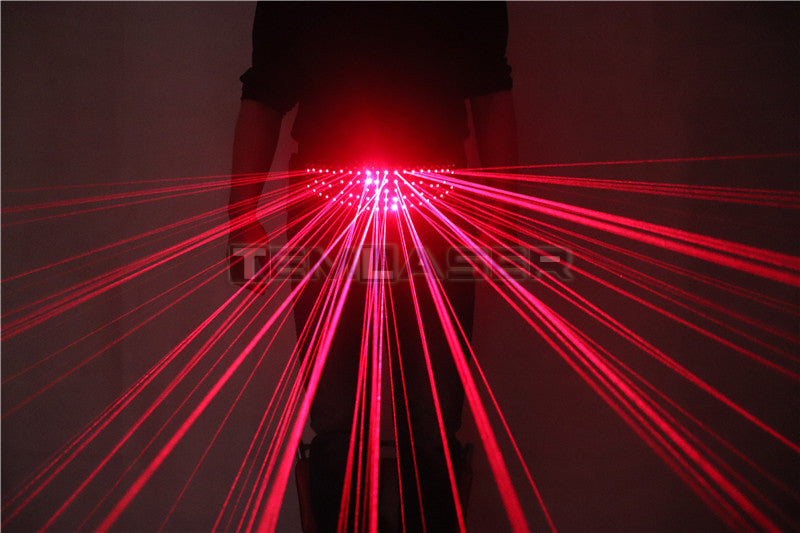 Red Laser Waistband Belt Led Girdle for Glowing Gloves Glasses Christmas Halloween Nightclub EDM Festival Performance