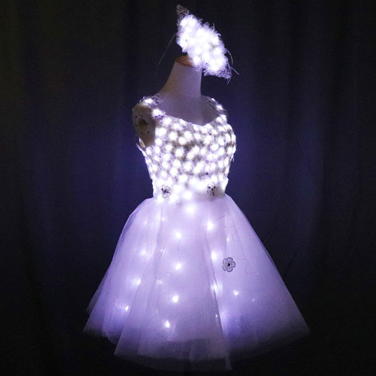 Bride Light Up Luminous Clothes LED Costume Ballet Tutu Led Dresses for Dancing Skirts Wedding Party