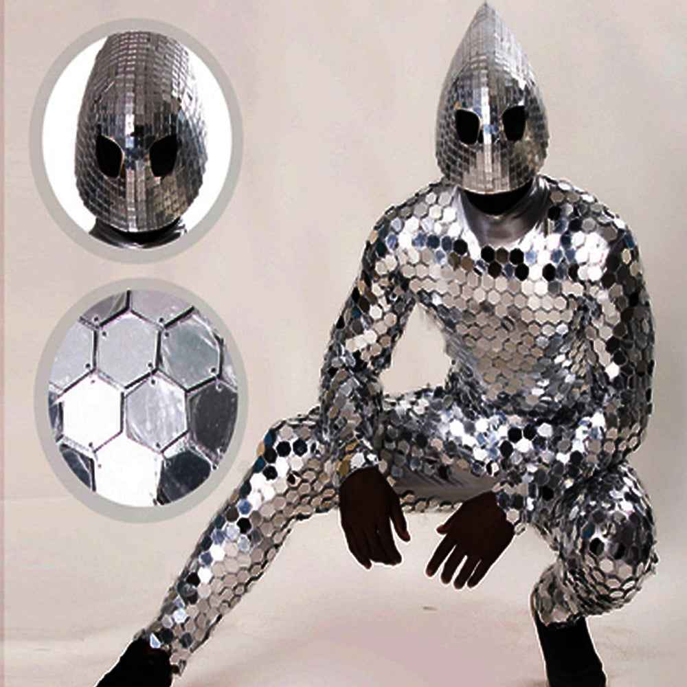 Mirror Costume Women Men Mirror Dress Stage Costume Ds Party ...