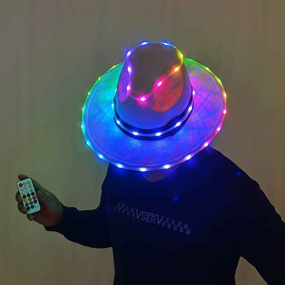 Full color Cool LED Hat Party Luminous Cap Neon LED Light Costume Part ...