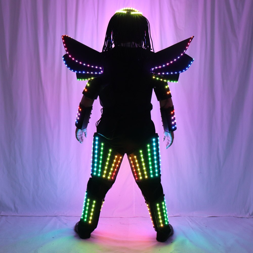 Pink Led Robot Mask Pixels Led Robot Suit Traje De Robot Full Color Change Stage Show Si ...