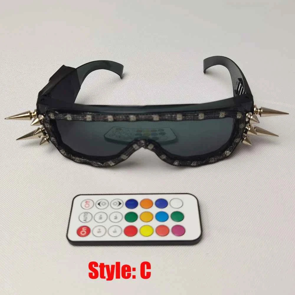 Square Rave Goggles Pixel Smart LED Goggles - 350 Modes Rave Laser Glasses for Parties ...