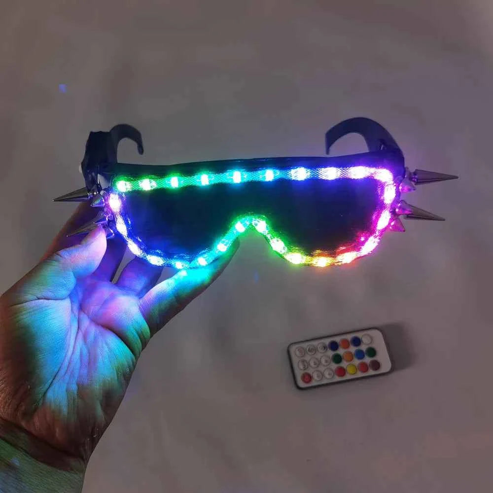 Punk Led LED Light Up Punk Glasses for Stage Performance & Costume Clothes – tem ...