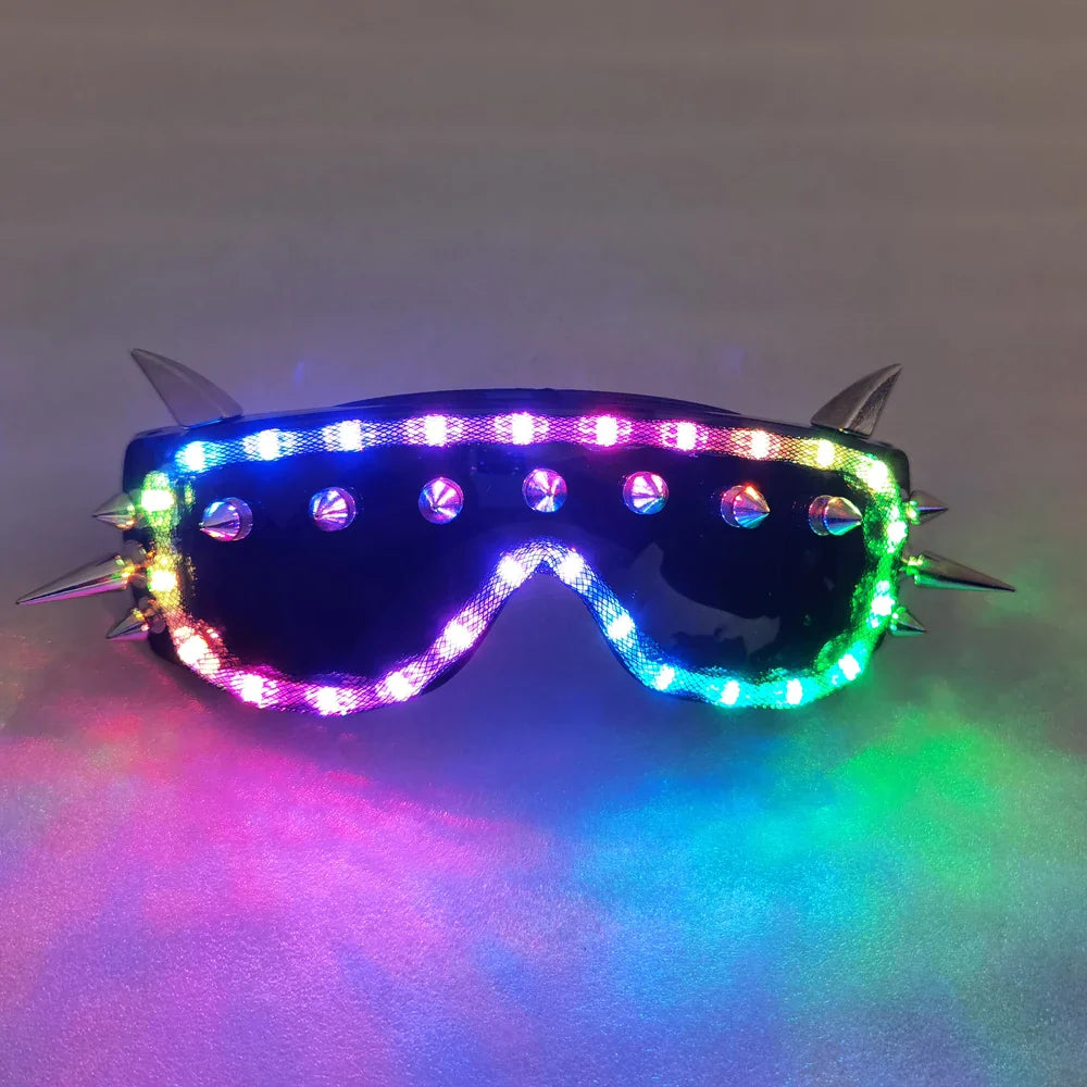 LED Glasses Sunglasses Goggles for Party Dancing Glowing LED Mask Rave Glasses EDM Party DJ Stage Costumes