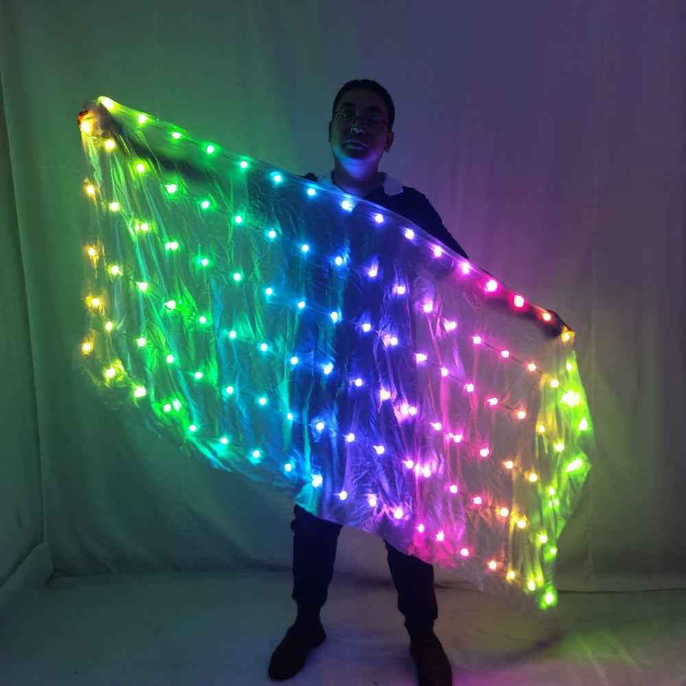 Veilon Led LED Silk Belly Dance Veil - Colorful Light-Up Performance Prop – tem ...