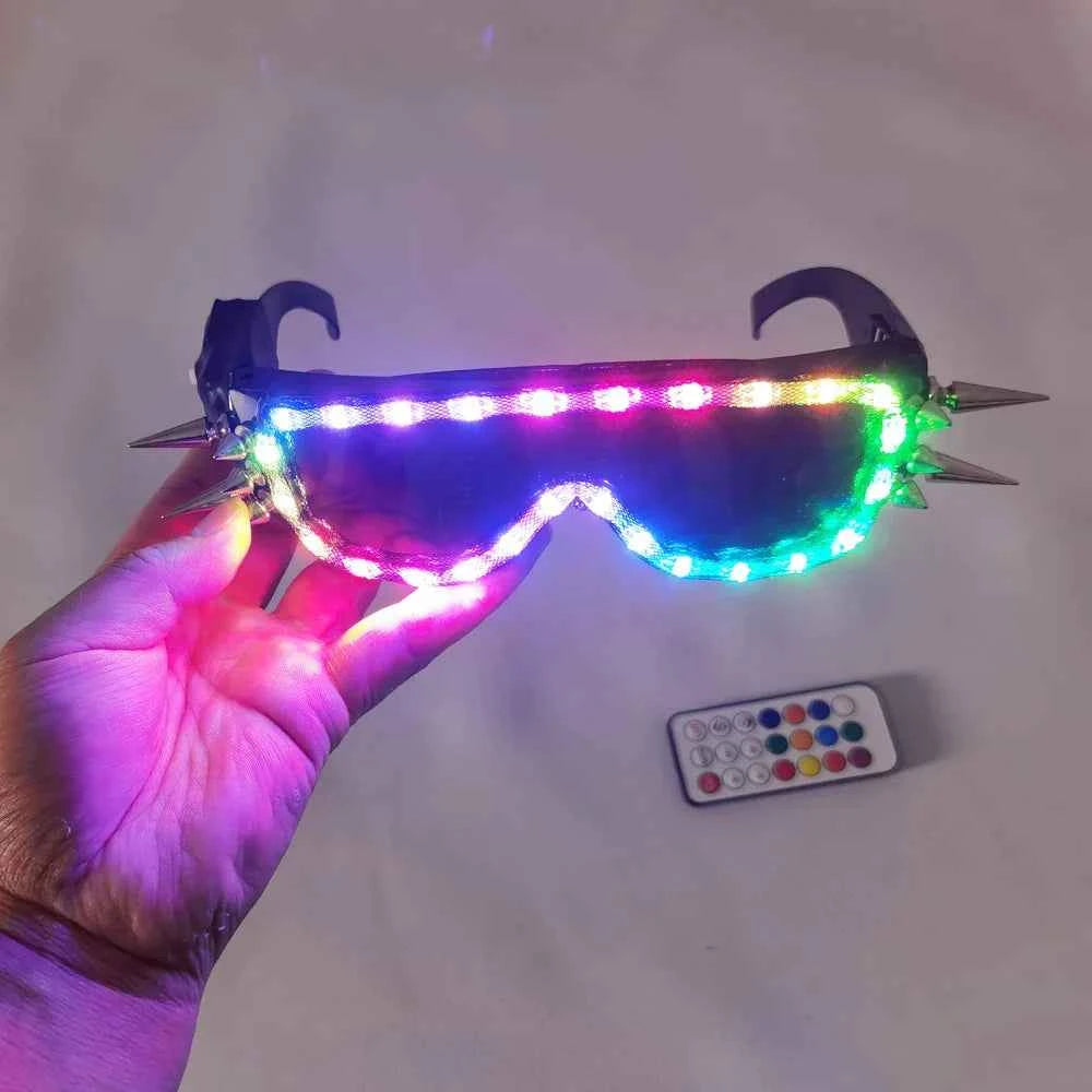 Punk Glass LED Light Up Punk Glasses for Stage Performance & Costume Clothes – tem ...