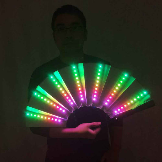 Full Color LED Fan Stage Performance Dancing Lights Fans Over 350 Modes Microlights Infinite Colors Rave Club EDM Music Party - Tem-laser.com