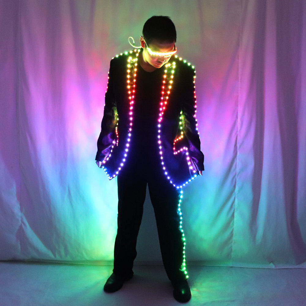 Digital Full Color LED Suit, IC Remote Control LED Jacket for Bar ...